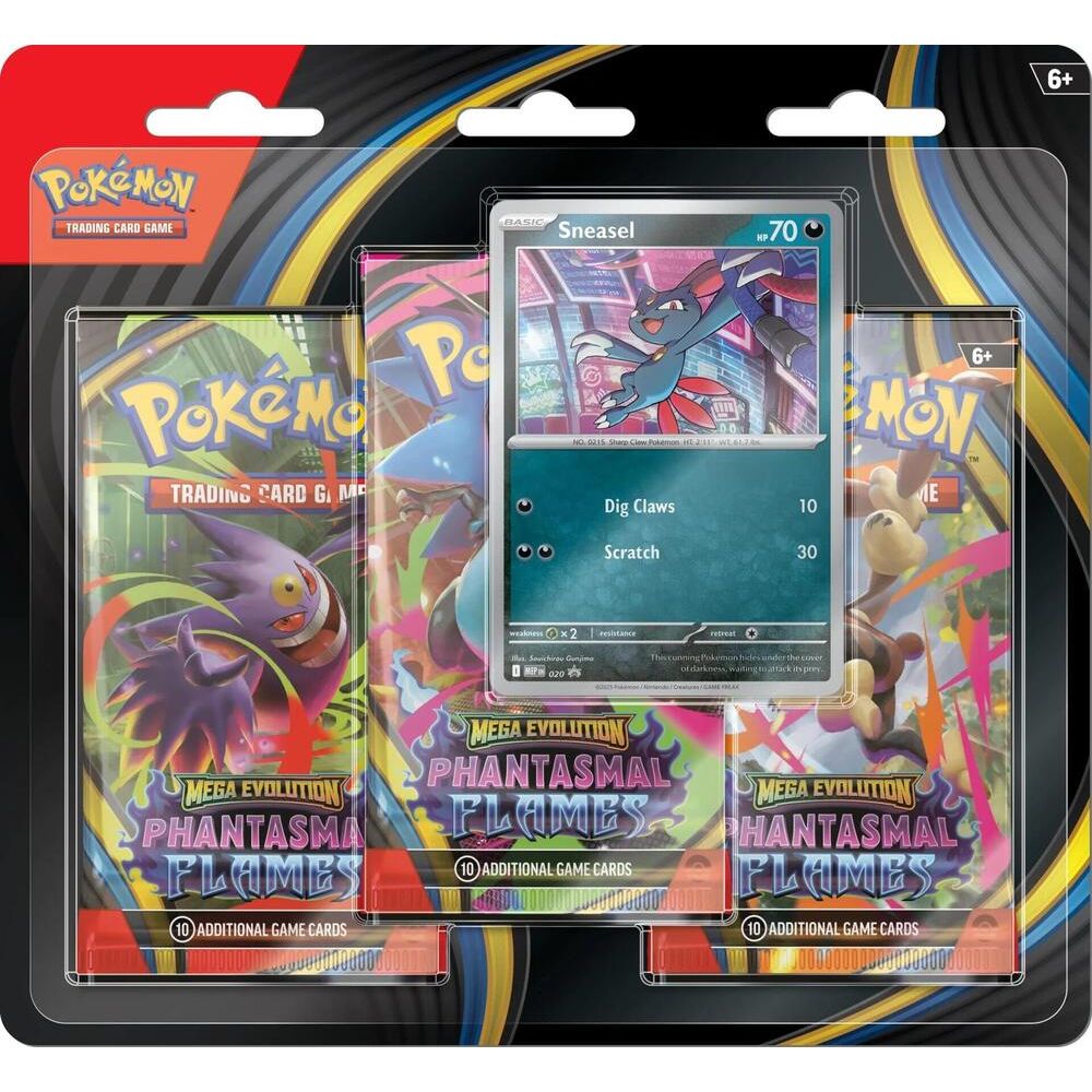 Pokemon TCG: Mega Evolution - Phantasmal Flames 3-Pack Blister