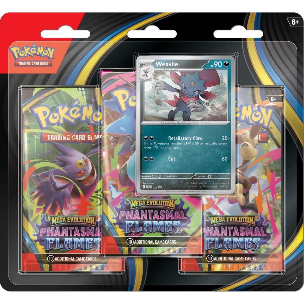 Pokemon TCG: Mega Evolution - Phantasmal Flames 3-Pack Blister