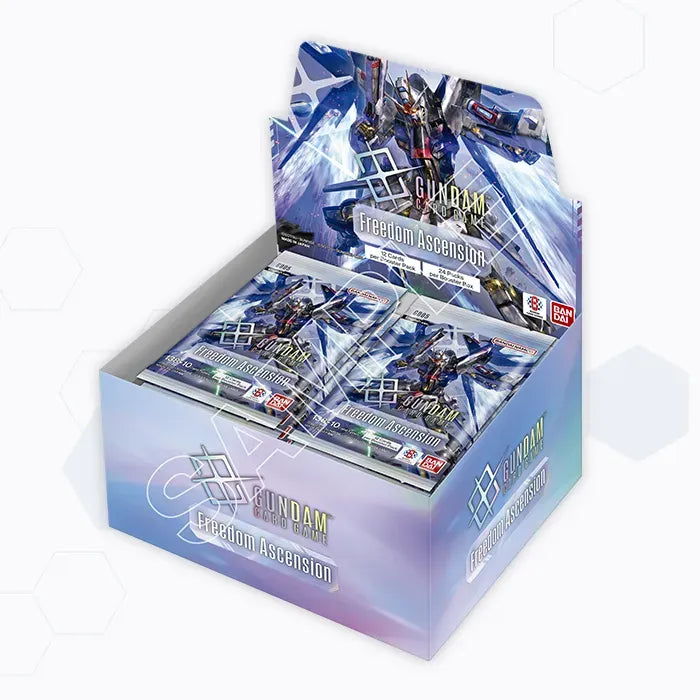 Gundam Card Game Freedom Ascension Booster Box GD05 display