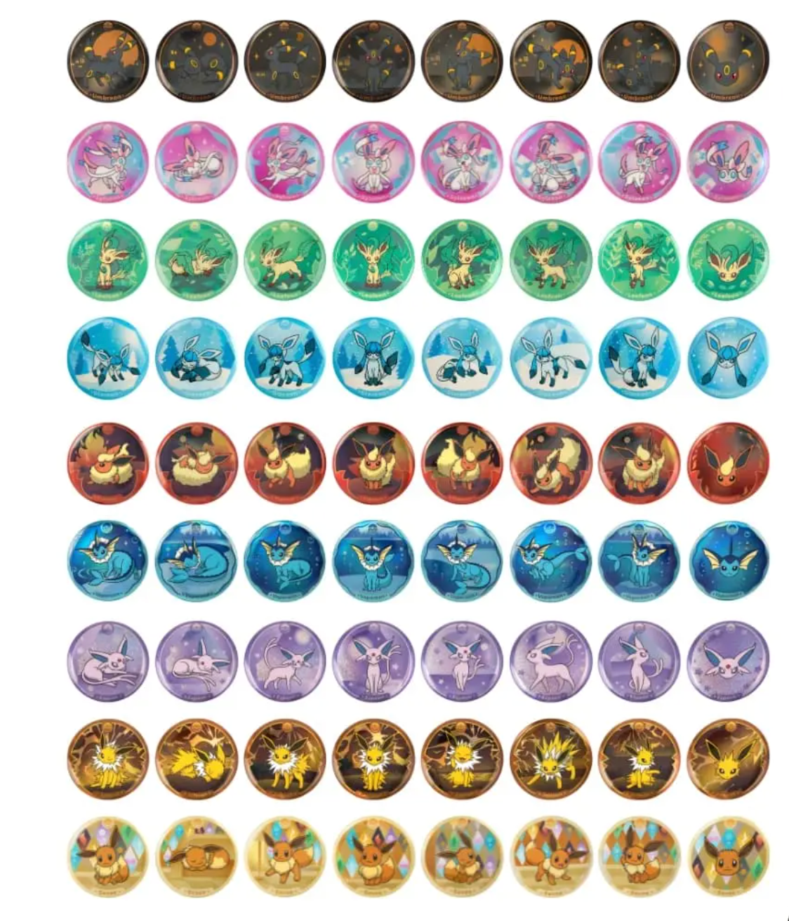 Pokémon TCG Terastal Festival ex Eeveelutions Badge Box Chinese badge designs